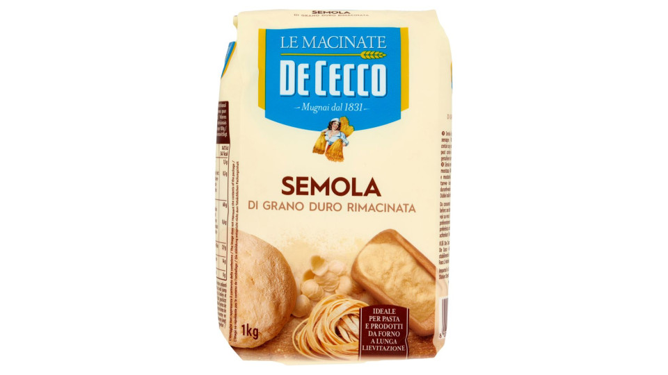 De Cecco Le Macinate Bio Semola di Grano Duro Rimacinata 1 Kg