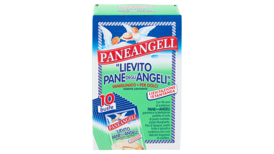 PANEANGELI "Lievito Pane degli Angeli" Vaniglinato per Dolci 10 x 16 g