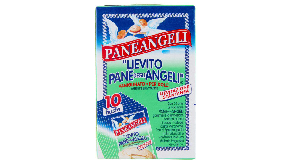 PANEANGELI "Lievito Pane degli Angeli" Vaniglinato per Dolci 10 x 16 g