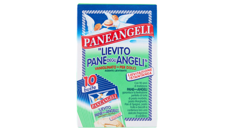 PANEANGELI "Lievito Pane degli Angeli" Vaniglinato per Dolci 10 x 16 g