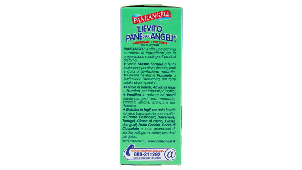 PANEANGELI "Lievito Pane degli Angeli" Vaniglinato per Dolci 10 x 16 g