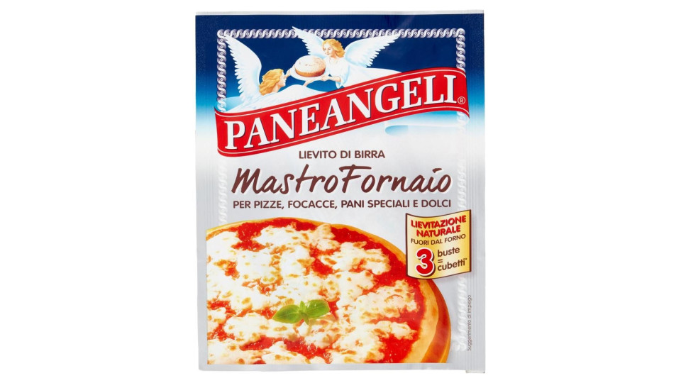 PANEANGELI Lievito di Birra Mastro Fornaio per Pizze, Focacce, Pani Speciali e Dolci 3 x 7 g