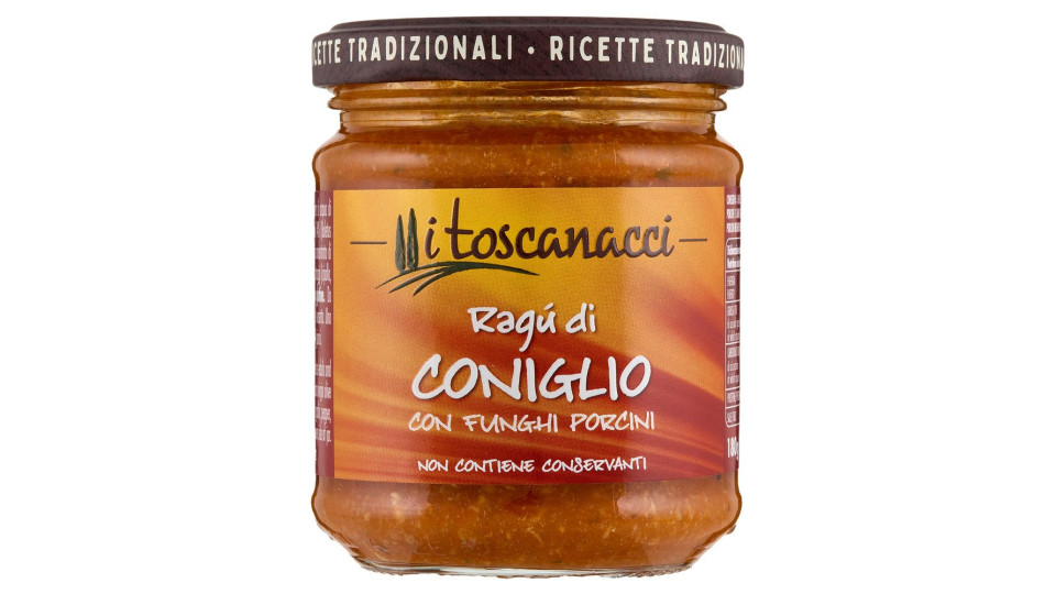 i toscanacci Ragù di Coniglio con Funghi Porcini 180 g