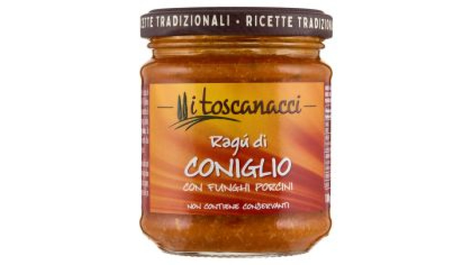 i toscanacci Ragù di Coniglio con Funghi Porcini 180 g