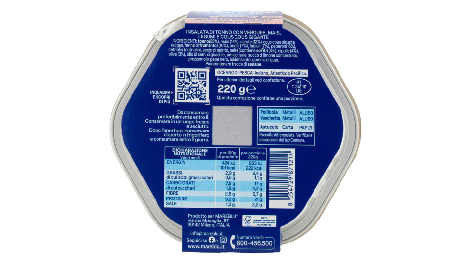 Mareblu Le Specialità Insalata Ortolana 220 g