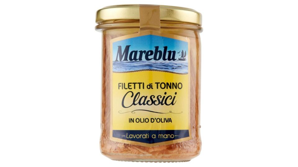 Mareblu VeroSapore Filetti di Tonno in Olio Extra Vergine d'Oliva 180 g