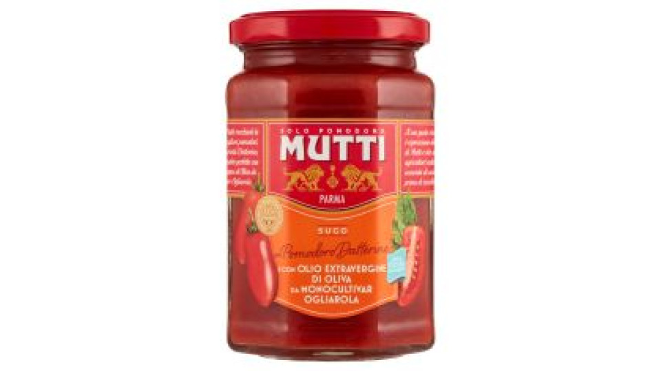 Mutti Sugo con Pomodoro Datterino e con Olio Extravergine di Oliva da Moonocultivar Ogliarola 280 g