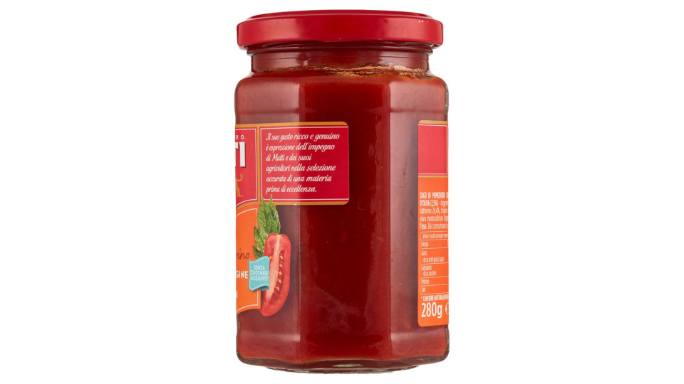 Mutti Sugo con Pomodoro Datterino e con Olio Extravergine di Oliva da Moonocultivar Ogliarola 280 g