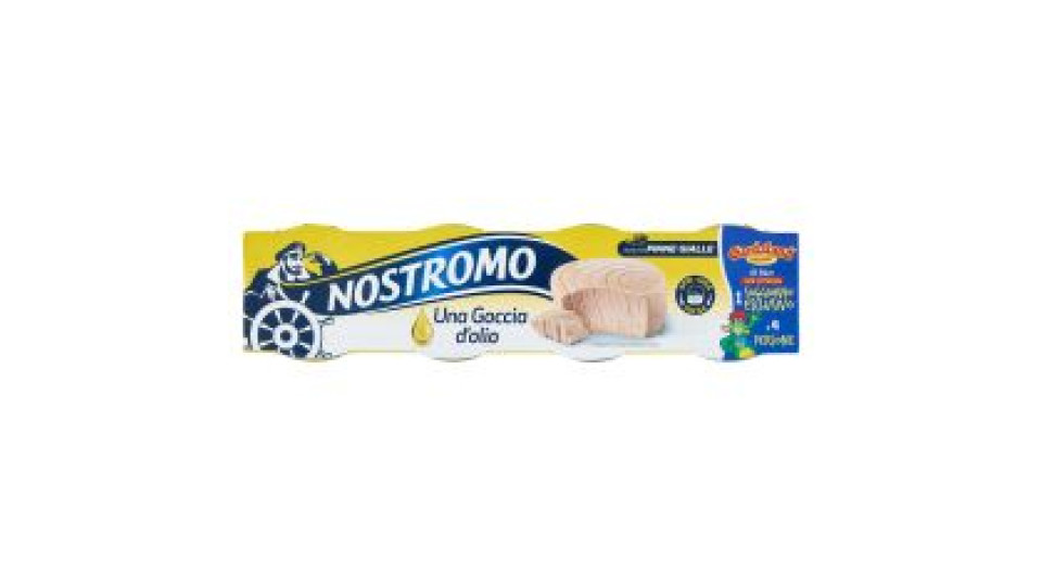 Nostromo Una Goccia d'olio Tonno Pinne Gialle all'Olio di Oliva 3 x 65 g