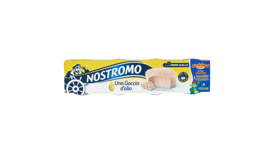 Nostromo Una Goccia d'olio Tonno Pinne Gialle all'Olio di Oliva 3 x 65 g