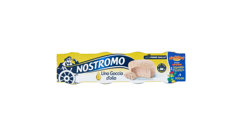 Nostromo Una Goccia d'olio Tonno Pinne Gialle all'Olio di Oliva 3 x 65 g