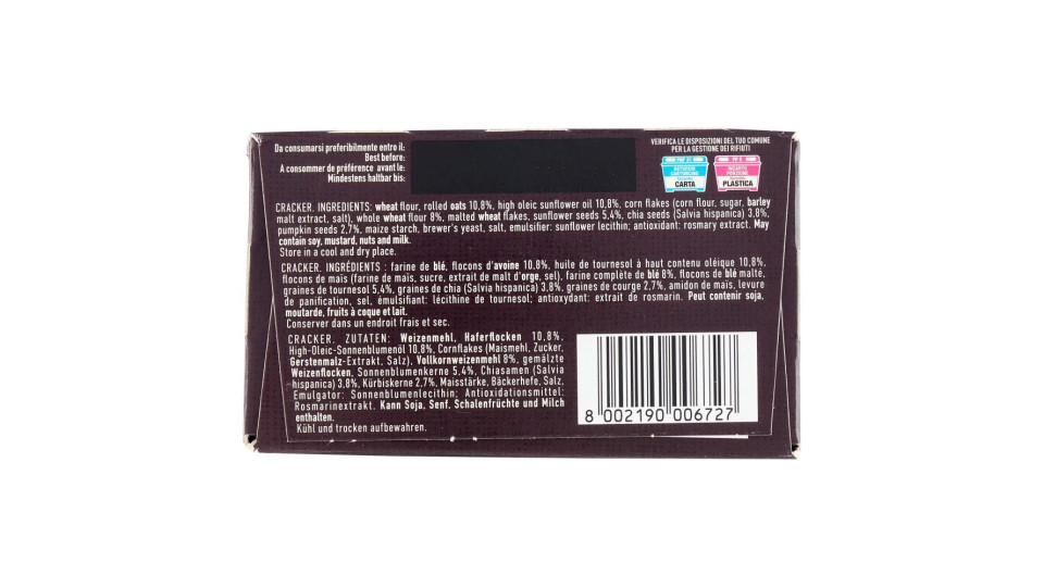 Galbusera BelleBuone il Cracker che non c'era Avena e Mix di Semi 5 x 40 g