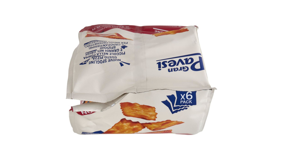 Gran Pavesi Sfogline Gusto Pizza Snack Cotte al Forno 6 Pacchetti 180g