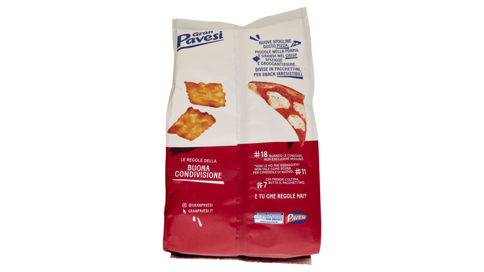 Gran Pavesi Sfogline Gusto Pizza Snack Cotte al Forno 6 Pacchetti 180g