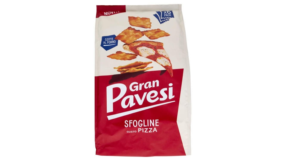 Gran Pavesi Sfogline Gusto Pizza Snack Cotte al Forno 6 Pacchetti 180g
