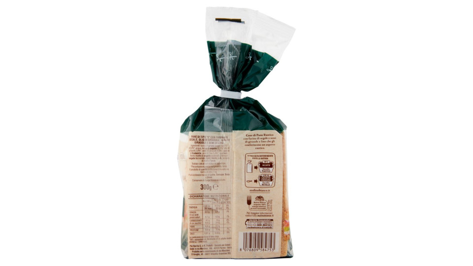 Mulino Bianco Cuor di Pane Rustico Ideale per Tramezzino 300g