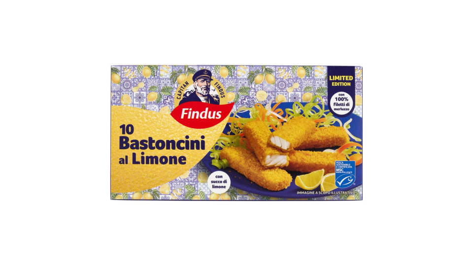 Capitan Findus 10 Bastoncini al Limone 250 g