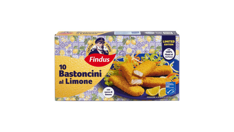 Capitan Findus 10 Bastoncini al Limone 250 g