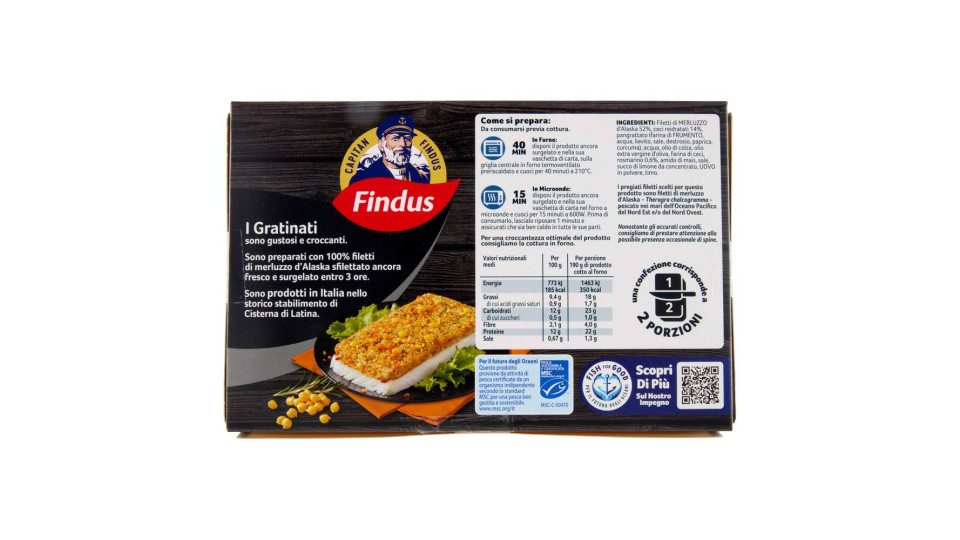 Capitan Findus I Gratinati High Pro con ceci e rosmarino 380 g