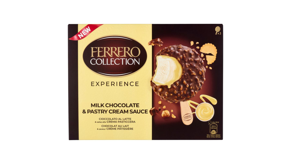 Ferrero Collection Experience Cioccolato al Latte & salsa alla Crema Pasticcera 3 x 46 g