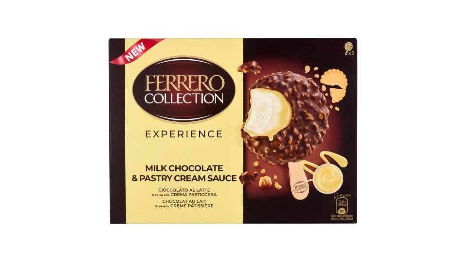 Ferrero Collection Experience Cioccolato al Latte & salsa alla Crema Pasticcera 3 x 46 g