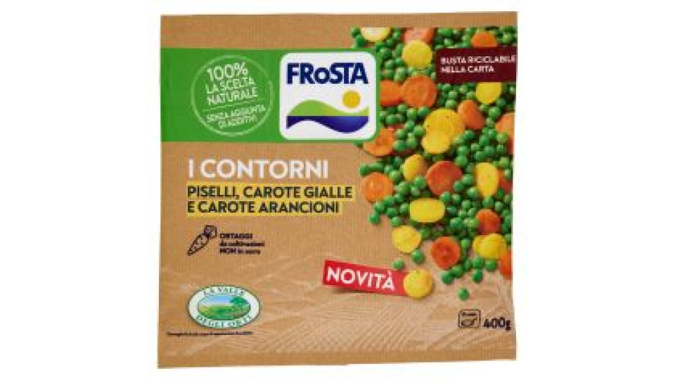 FRoSTA i Contorni Piselli, Carote Gialle e Carote Arancioni 400 g
