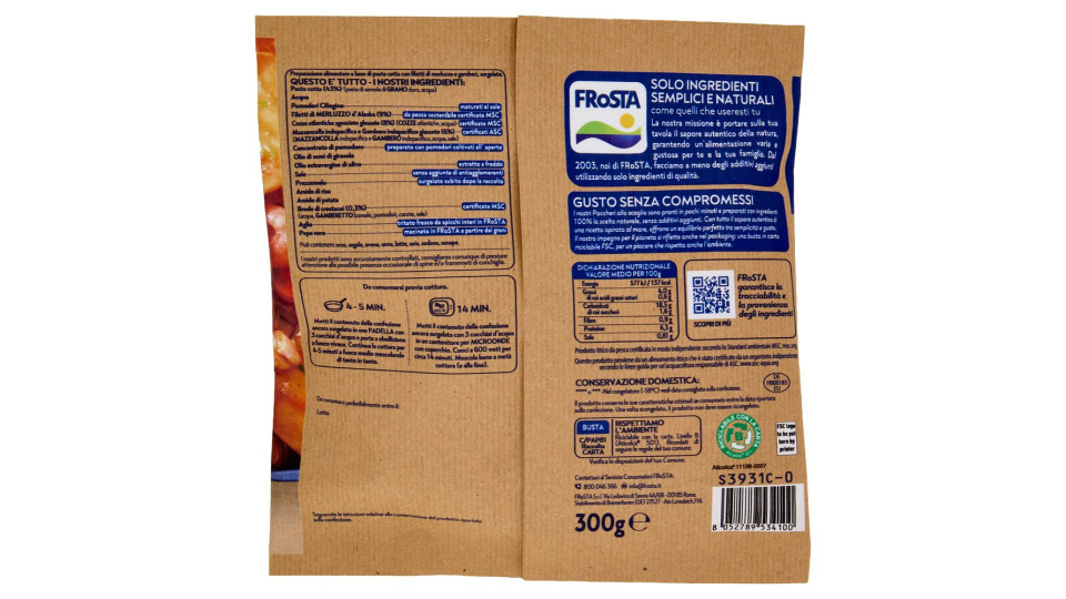 FRoSTA Paccheri allo Scoglio 300 g