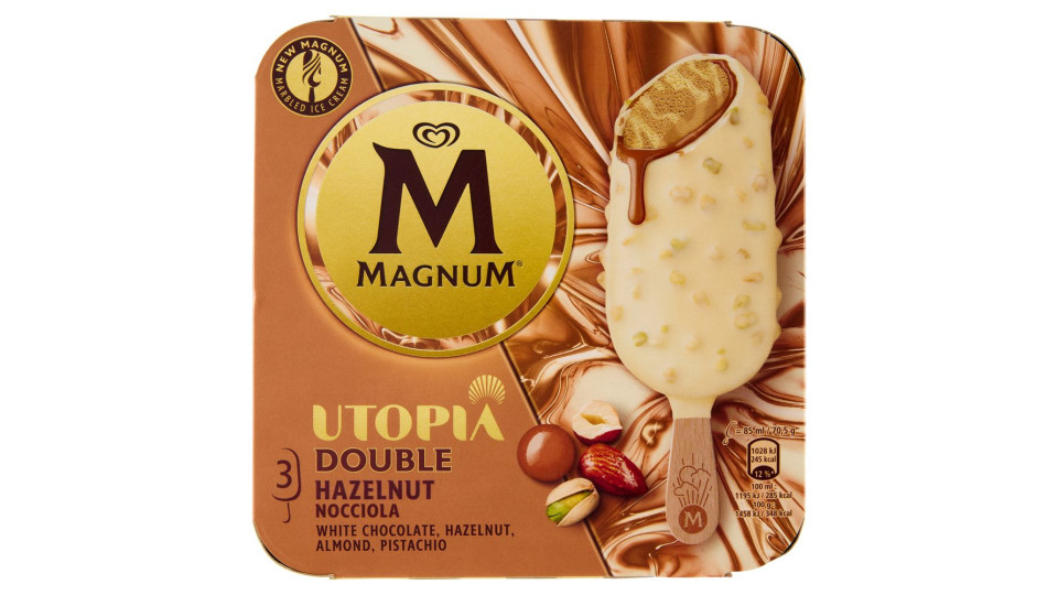 Magnum Utopia Double Hazelnut Nocciola 3 Gelati 211,5 g