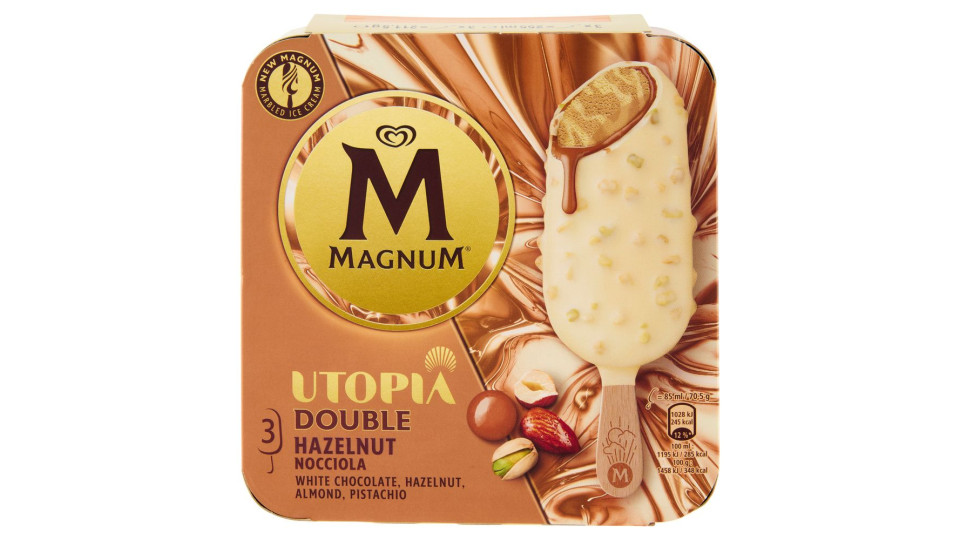 Magnum Utopia Double Hazelnut Nocciola 3 Gelati 211,5 g