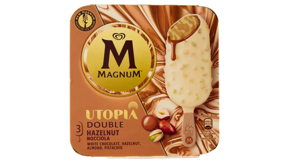 Magnum Utopia Double Hazelnut Nocciola 3 Gelati 211,5 g