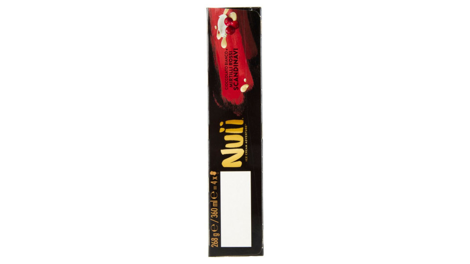 NUII Cioccolato Bianco e Mirtilli Rossi Scandinavi 4x67g