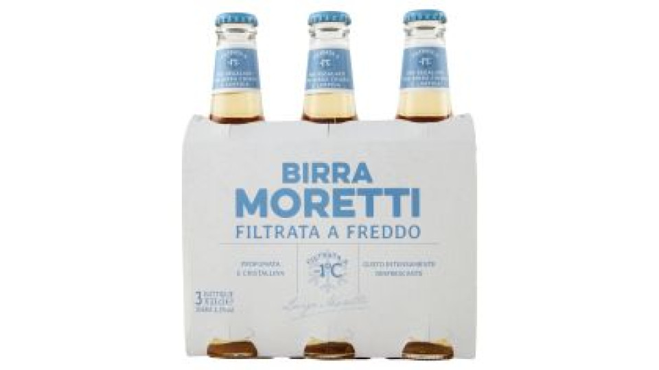 Birra Moretti Filtrata a Freddo 3 x 33 cl