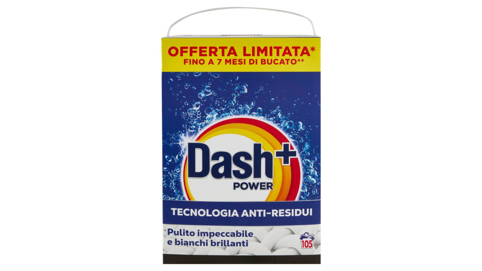 Dash Power Detersivo Lavatrice in Polvere, Tecnologia Anti-Residui, 83 Lavaggi 4150 g