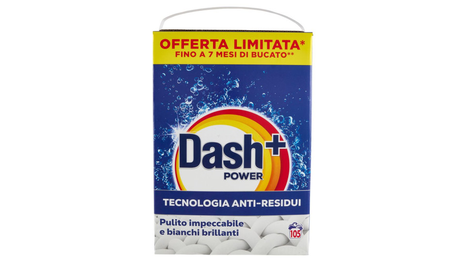 Dash Power Detersivo Lavatrice in Polvere, Tecnologia Anti-Residui, 83 Lavaggi 4150 g