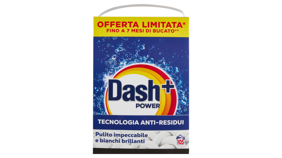 Dash Power Detersivo Lavatrice in Polvere, Tecnologia Anti-Residui, 83 Lavaggi 4150 g