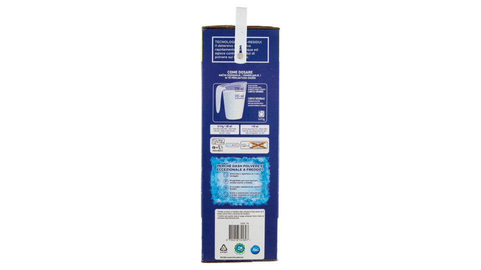 Dash Power Detersivo Lavatrice in Polvere, Tecnologia Anti-Residui, 83 Lavaggi 4150 g