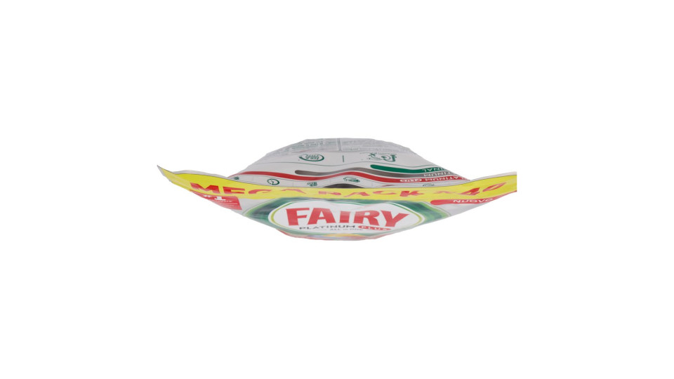 Fairy Pastiglie Lavastoviglie Platinum Plus All in One, Detersivo Piatti Limone, 40 Capsule 620 g