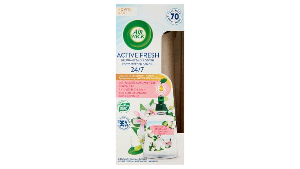 Air Wick Active Fresh Diffusore Automatico Bouquet di Gelsomini Profumatore per ambiente 228 ml