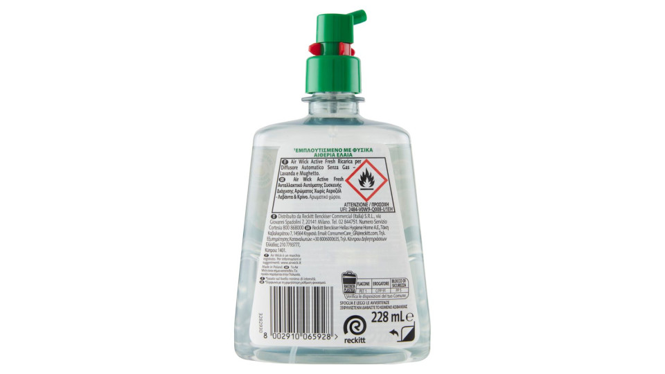 Air Wick Active Fresh Ricarica per Diffusore Automatico Lavanda Profumatore per ambiente 228 ml