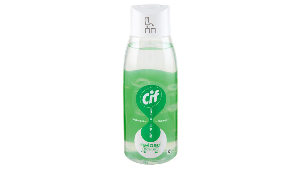 Cif Infinite + Clean reload Tutto in 1 Clean Lime & Fiori Bianchi 590 ml