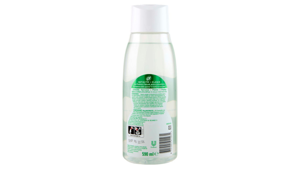 Cif Infinite + Clean reload Tutto in 1 Clean Lime & Fiori Bianchi 590 ml