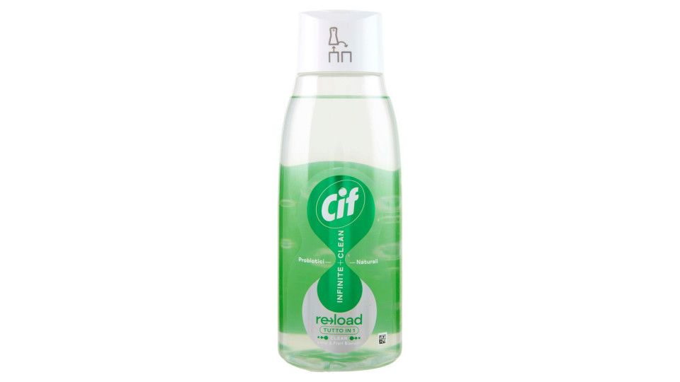 Cif Infinite + Clean reload Tutto in 1 Clean Lime & Fiori Bianchi 590 ml