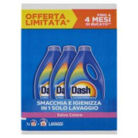 Dash Detersivo Liquido Lavatrice, Salvacolore, 3x21 Lavaggi=63 Lavaggi 3x1050ml