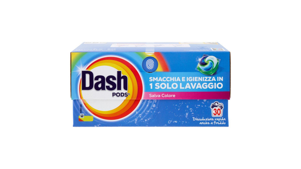 Dash Pods Detersivo Lavatrice in Capsule, Salva Colore, 30 Lavaggi 519 g