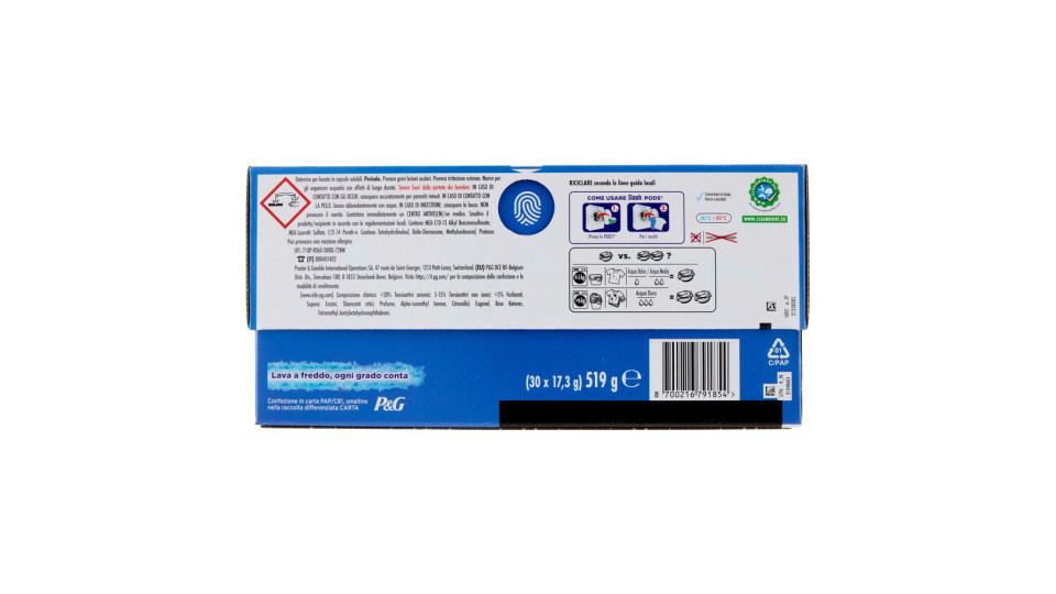 Dash Pods Detersivo Lavatrice in Capsule, Salva Colore, 30 Lavaggi 519 g