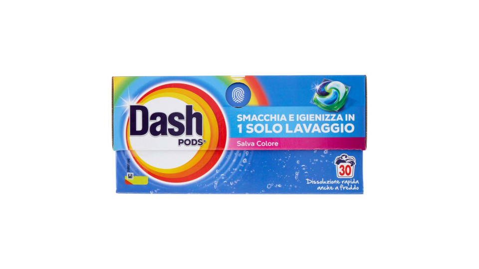 Dash Pods Detersivo Lavatrice in Capsule, Salva Colore, 30 Lavaggi 519 g