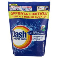 Dash Power Pods Detersivo Lavatrice In Capsule, Azione Extra-Smacchiante, 38 Lavaggi 885,4 g