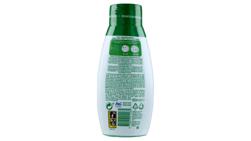 Fairy Gel Lavastoviglie Platinum Pulizia Profonda, Detersivo Piatti Limone 3x28=84 Lavaggi 3x504ml