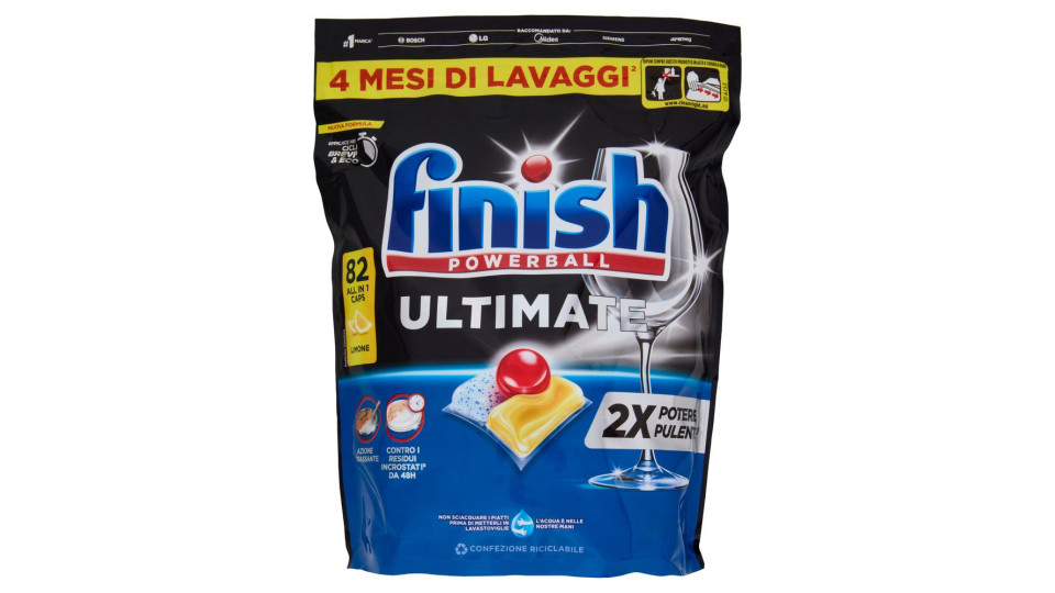 Finish Ultimate Limone pastiglie lavastoviglie 112 lavaggi 1444,8 g