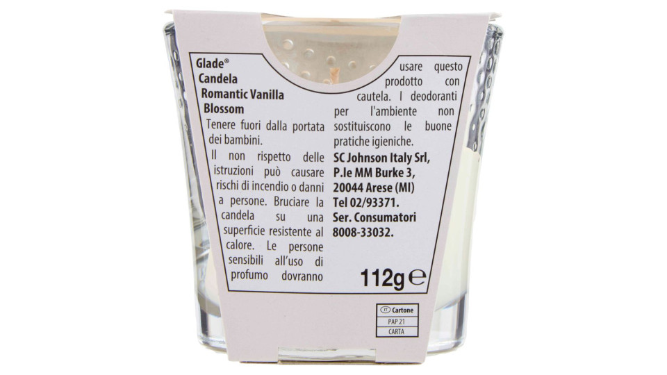 Glade® Candela profumata, fragranza Vaniglia, 112g